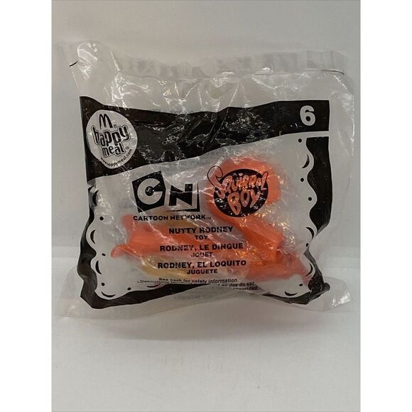 NIP McDonald's Cartoon Network Nutty Rodney Squirrel Boy Orange 2007 Toy Figure - Picture 1 of 2